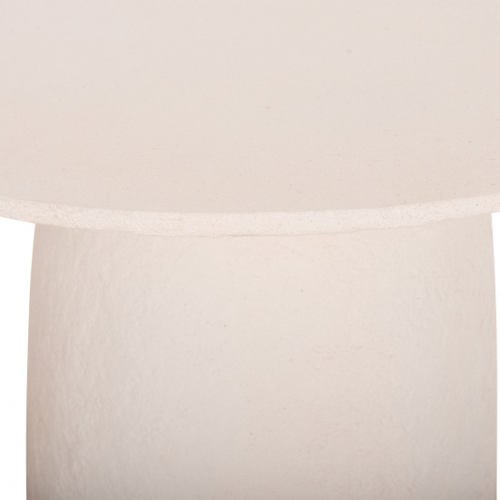 ΤΡΑΠΕΖΙ ΤΡΑΠΕΖΑΡΙΑΣ ΣΤΡΟΓΓΥΛΟ SEPPO FIBER CEMENT ΛΕΥΚΟ Φ119,5x75,5Υεκ.