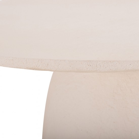 ΤΡΑΠΕΖΙ ΤΡΑΠΕΖΑΡΙΑΣ ΣΤΡΟΓΓΥΛΟ SEPPO FIBER CEMENT ΛΕΥΚΟ Φ119,5x75,5Υεκ.