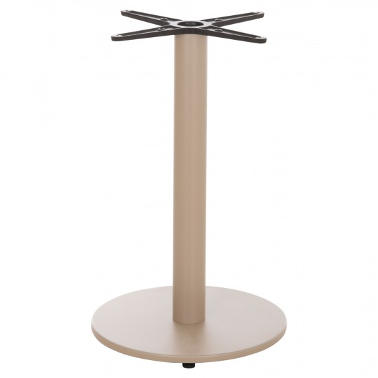 ΒΑΣΗ ΤΡΑΠΕΖΙΟΥ ΑΛΟΥΜΙΝΙΟΥ ΣΤΡΟΓΓΥΛΗ ΚΑΠΟΥΤΣΙΝΟ ΣΤΑΥΡΟΣ 46x46εκ Φ44x73Υεκ.