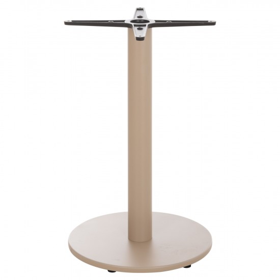 ΒΑΣΗ ΤΡΑΠΕΖΙΟΥ ΑΛΟΥΜΙΝΙΟΥ ΣΤΡΟΓΓΥΛΗ ΚΑΠΟΥΤΣΙΝΟ ΣΤΑΥΡΟΣ 46x46εκ Φ44x73Υεκ.