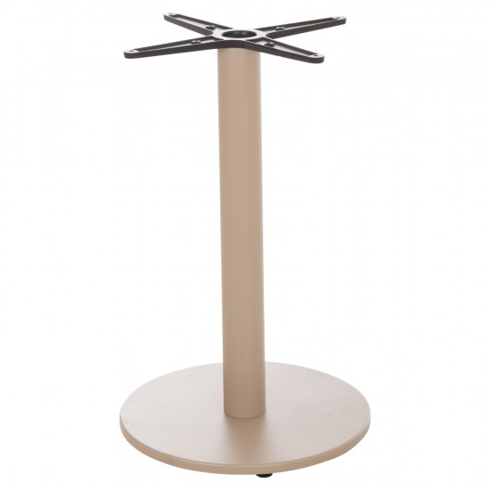 ΒΑΣΗ ΤΡΑΠΕΖΙΟΥ ΑΛΟΥΜΙΝΙΟΥ ΣΤΡΟΓΓΥΛΗ ΚΑΠΟΥΤΣΙΝΟ ΣΤΑΥΡΟΣ 46x46εκ Φ44x73Υεκ.