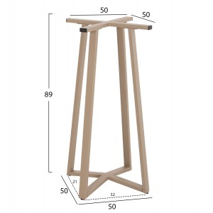 ΒΑΣΗ ΤΡΑΠΕΖΙΟΥ ΜΠΑΡ ΜΕΣΑΙΟΥ ΥΨΟΥΣ ΜΕΤΑΛΛΟ ΚΑΠΟΥΤΣΙΝΟ 50x50x89Υεκ.