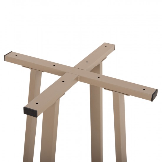 ΒΑΣΗ ΤΡΑΠΕΖΙΟΥ ΜΠΑΡ ΜΕΣΑΙΟΥ ΥΨΟΥΣ ΜΕΤΑΛΛΟ ΚΑΠΟΥΤΣΙΝΟ 50x50x89Υεκ.