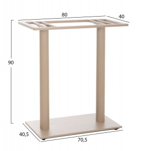 ΒΑΣΗ ΤΡΑΠΕΖΙΟΥ ΜΠΑΡ ΔΙΣΤΗΛΗ ΜΕΣ.ΥΨΟΥΣ ΜΕΤΑΛΛΟ ΚΑΠΟΥΤΣΙΝΟ ΜΑΤ 80x40.5x90Υεκ