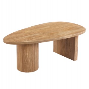 ΤΡΑΠΕΖΙ ΣΑΛΟΝΙΟΥ ΟΒΑΛ ALPER MDF ΣΕ SONAMA ΧΡΩΜΑ 110x60x40Υεκ