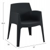 ΠΟΛΥΘΡΟΝΑ ΠΟΛΥΠΡΟΠΥΛΕΝΙΟΥ SLEEK ΜΑΥΡΗ 57x56x82,5Υεκ.
