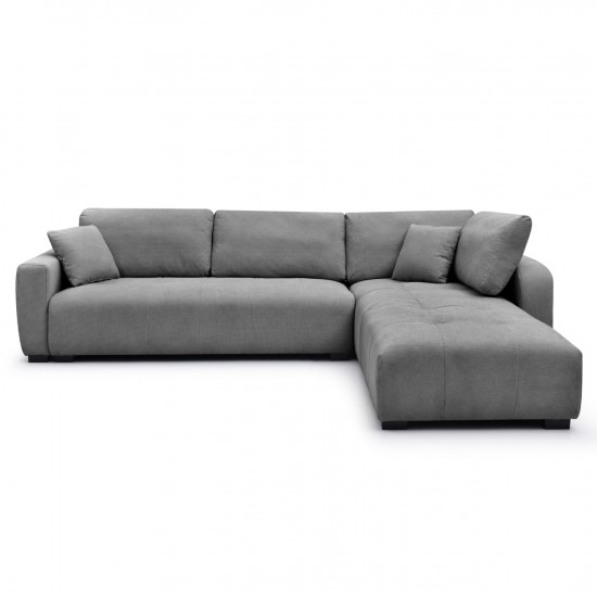 ΓΩΝΙΑΚΟΣ ΚΑΝΑΠΕΣ ΑΝΑΣΤΡΕΨΙΜΟΣ MEDEL ΓΚΡΙ P.E. ΥΦΑΣΜΑ 296x208x80Υεκ