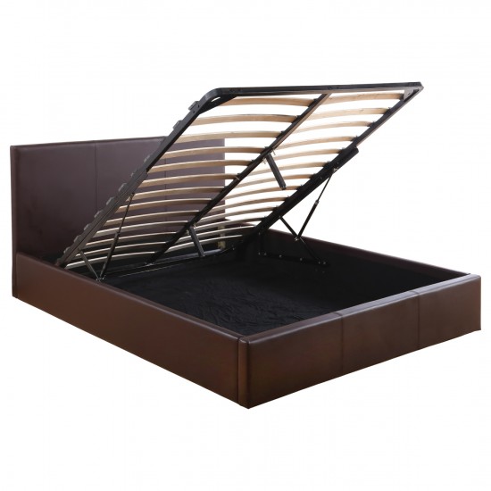 ΚΡΕΒΑΤΙ ΔΙΠΛΟ & ΣΤΡΩΜΑ BOBBI ΚΑΦΕ PU ΜΕ ΑΠΟΘΗΚΕΥΤΙΚΟ ΧΩΡΟ--ΓΙΑ 150x200εκ