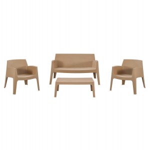 ΣΕΤ LOUNGE 4ΤΜΧ SLEEK ΚΑΠΟΥΤΣΙΝΟ ΠΟΛΥΠΡΟΠΥΛΕΝΙΟ