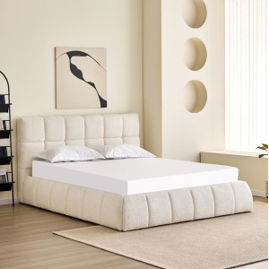 ΚΡΕΒΑΤΙ ΔΙΠΛΟ EDDY ΜΠΕΖ ΜΠΟΥΚΛΕ & ΑΠΟΘΗΚΕΥΤΙΚΟΣ ΧΩΡΟΣ ΣΤΡΩΜΑ 160x200εκ