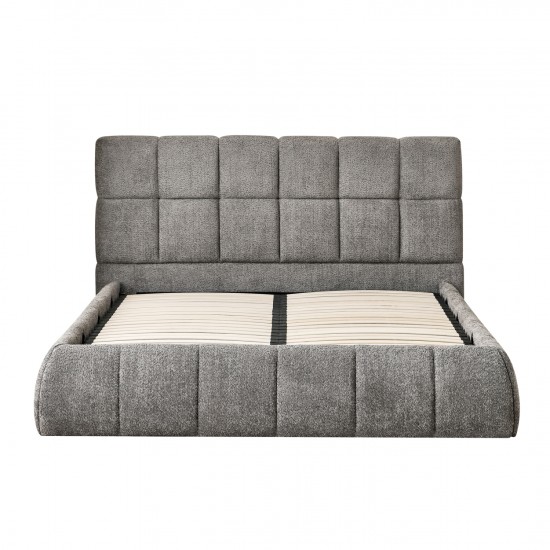 ΚΡΕΒΑΤΙ ΔΙΠΛΟ EDDY ΓΚΡΙ ΜΠΟΥΚΛΕ & ΑΠΟΘΗΚΕΥΤΙΚΟΣ ΧΩΡΟΣ ΣΤΡΩΜΑ 160x200εκ