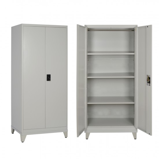 ΝΤΟΥΛΑΠΑ 2ΦΥΛΛΗ ΜΕΤΑΛΛΙΚΗ HRONDA 3 ΡΑΦΙΑ-ΚΛΕΙΔΑΡΙΑ & ΠΟΔΙΑ 70x40x180Υεκ.