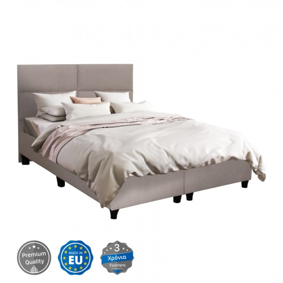 ΚΡΕΒΑΤΙ MILO ΜΠΕΖ ΥΦΑΣΜΑ ΓΙΑ ΣΤΡΩΜΑ 160x200εκ