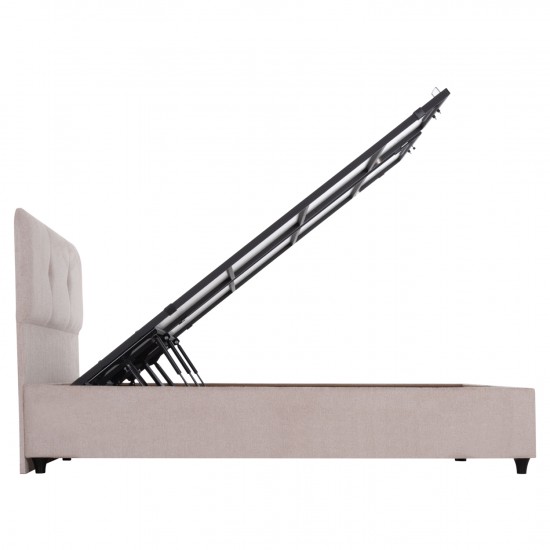 ΚΡΕΒΑΤΙ ΜΕ ΑΠΟΘ.ΧΩΡΟ DOLORES ΜΠΕΖ ΥΦΑΣΜΑ- ΓΙΑ ΣΤΡΩΜΑ 160x200εκ