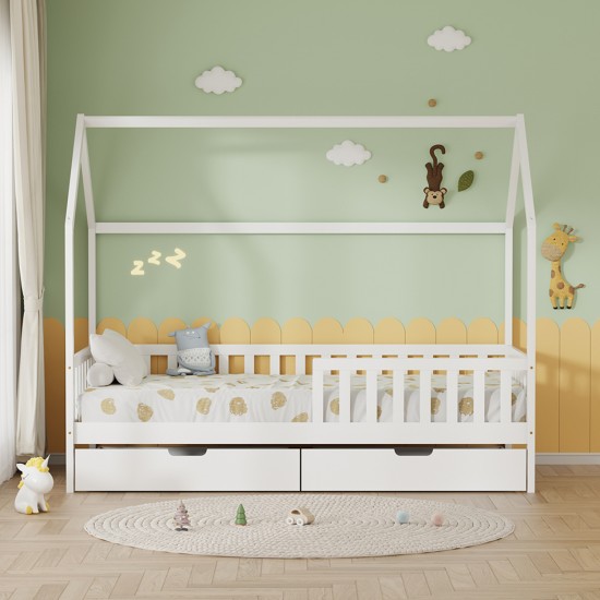 ΚΡΕΒΑΤΙ ΠΑΙΔΙΚΟ ΜΕ ΣΥΡΤΑΡΙΑ PHYLLIS ΞΥΛΟ ΠΕΥΚΟΥ ΛΕΥΚΟ--ΜΕ ΣΤΡΩΜΑ 90x190εκ