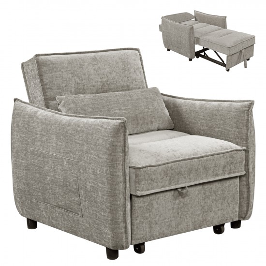 ΠΟΛΥΘΡΟΝΑ-ΚΡΕΒΑΤΙ ORYN ΜΠΕΖ ΥΦΑΣΜΑ 89x85x84Υεκ.