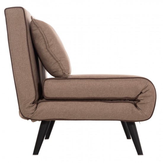 ΚΑΝΑΠΕΣ ΚΡΕΒΑΤΙ 2 ΑΤΟΜΩΝ ASMA ΣΚΟΥΡΟ ΜΠΕΖ ΥΦΑΣΜΑ 143x78x84Yεκ.