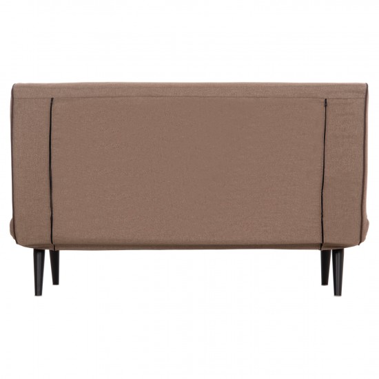 ΚΑΝΑΠΕΣ ΚΡΕΒΑΤΙ 2 ΑΤΟΜΩΝ ASMA ΣΚΟΥΡΟ ΜΠΕΖ ΥΦΑΣΜΑ 143x78x84Yεκ.