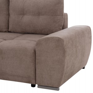 ΚΑΝΑΠΕΣ ΚΡΕΒΑΤΙ ΑΡΙΣΤΕΡΗ ΓΩΝΙΑ COMFYRA ΜΠΕΖ ΥΦΑΣΜΑ 268x180x83Υεκ