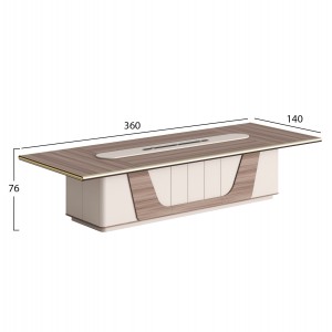 ΓΡΑΦΕΙΟ ΣΥΝΕΔΡΙΑΣΕΩΝ SUPERON ΜΕΛΑΜΙΝΗ ΣΕ ΦΥΣΙΚΟ-ΜΠΕΖ 360x140x76Υεκ