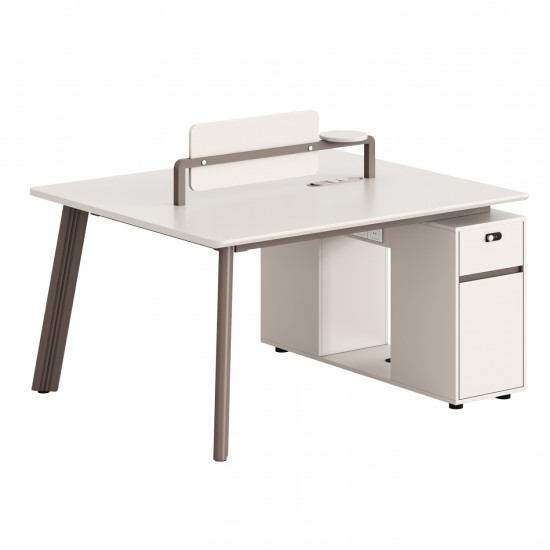 ΣΤΑΘΜΟΣ ΕΡΓΑΣΙΑΣ 2 ΘΕΣΕΩΝ NEWLINE ΜΕΛΑΜΙΝΗ ΚΡΕΜ-ΠΟΔΙΑ ΑΛΟΥΜΙΝΙΟΥ 140x120x75Υεκ