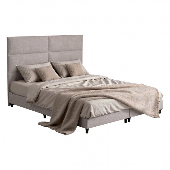 ΚΡΕΒΑΤΙ ΥΠΕΡΔΙΠΛΟ MILO ΑΠΟ ΜΠΕΖ ΥΦΑΣΜΑ ΓΙΑ ΣΤΡΩΜΑ 180x200 εκ.