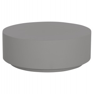 ΤΡΑΠΕΖΙ ΜΕΣΗΣ ΣΤΡΟΓΓΥΛΟ KYOKO ΓΚΡΙ FIBER CEMENT Φ90x34Υεκ.