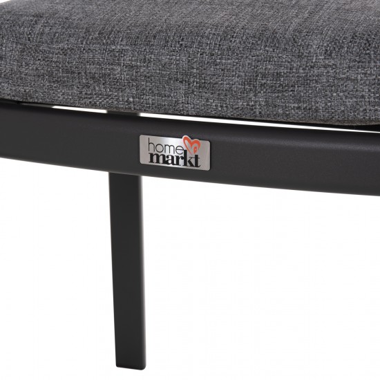 ΠΟΛΥΘΡΟΝΑ ΤΡΑΠΕΖΑΡΙΑΣ ELARA ΓΚΡΙ ΑΛΟΥΜΙΝΙΟ-OLEFIN ΞΥΛΟ TEAK 56x62x78Υεκ.