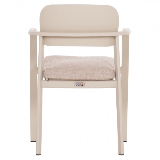 ΠΟΛΥΘΡΟΝΑ ΤΡΑΠΕΖΑΡΙΑΣ ELARA ΜΠΕΖ ΑΛΟΥΜΙΝΙΟ-OLEFIN--ΞΥΛΟ TEAK 56x62x78Υεκ.