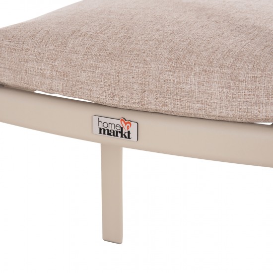 ΠΟΛΥΘΡΟΝΑ ΤΡΑΠΕΖΑΡΙΑΣ ELARA ΜΠΕΖ ΑΛΟΥΜΙΝΙΟ-OLEFIN--ΞΥΛΟ TEAK 56x62x78Υεκ.