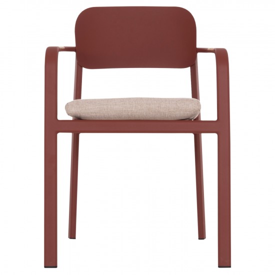 ΠΟΛΥΘΡΟΝΑ ΤΡΑΠΕΖΑΡΙΑΣ ELARA ΚΕΡΑΜΙΔΙ ΑΛΟΥΜΙΝΙΟ-ΜΠΕΖ OLEFIN TEAK 56x62x78Υεκ