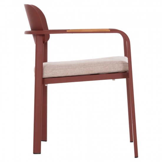 ΠΟΛΥΘΡΟΝΑ ΤΡΑΠΕΖΑΡΙΑΣ ELARA ΚΕΡΑΜΙΔΙ ΑΛΟΥΜΙΝΙΟ-ΜΠΕΖ OLEFIN TEAK 56x62x78Υεκ