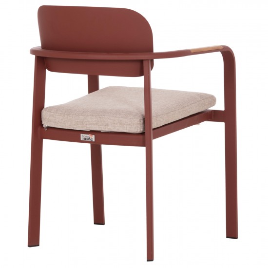 ΠΟΛΥΘΡΟΝΑ ΤΡΑΠΕΖΑΡΙΑΣ ELARA ΚΕΡΑΜΙΔΙ ΑΛΟΥΜΙΝΙΟ-ΜΠΕΖ OLEFIN TEAK 56x62x78Υεκ