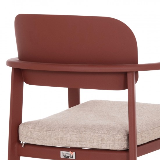 ΠΟΛΥΘΡΟΝΑ ΤΡΑΠΕΖΑΡΙΑΣ ELARA ΚΕΡΑΜΙΔΙ ΑΛΟΥΜΙΝΙΟ-ΜΠΕΖ OLEFIN TEAK 56x62x78Υεκ