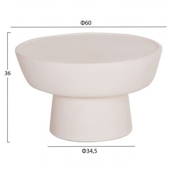 ΤΡΑΠΕΖΙ ΣΑΛΟΝΙΟΥ PIRSON FIBER CEMENT ΣΕ ΛΕΥΚΟ--Φ60x36Υεκ.