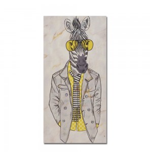 MR.ZEBRA ΠΙΝΑΚΑΣ ΔΙΑΚΟΣΜΗΣΗΣ ΚΑΜΒΑΣ ΠΟΛΥΧΡΩΜΟ ΞΥΛΟ 30x60xH2cm