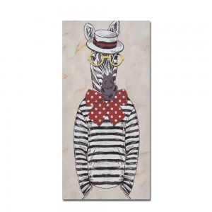 MR.ZEBRA ΠΙΝΑΚΑΣ ΔΙΑΚΟΣΜΗΣΗΣ ΚΑΜΒΑΣ ΠΟΛΥΧΡΩΜΟ ΞΥΛΟ 30x60xH2cm