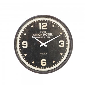 UNION ΡΟΛΟΪ ΤΟΙΧΟΥ ΜΕΤΑΛΛΟ ΓΥΑΛΙ ΜΑΥΡΟ ΛΕΥΚΟ 40x40xH5cm