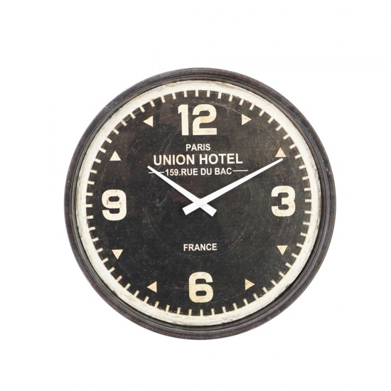 UNION ΡΟΛΟΪ ΤΟΙΧΟΥ ΜΕΤΑΛΛΟ ΓΥΑΛΙ ΜΑΥΡΟ ΛΕΥΚΟ 40x40xH5cm