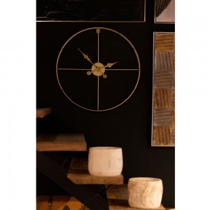 TEMPUS ΡΟΛΟΪ ΤΟΙΧΟΥ ΜΕΤΑΛΛΟ ΧΡΥΣΟ 60x60xH7cm