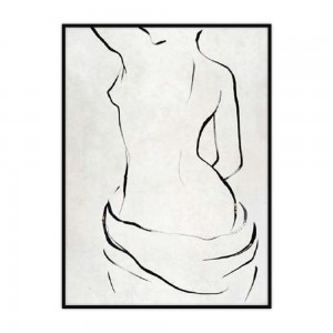 FIGURA ΠΙΝΑΚΑΣ ΔΙΑΚΟΣΜΗΣΗΣ ΚΑΜΒΑΣ ΛΕΥΚΟ ΜΑΥΡΟ ΞΥΛΟ 60x90xH5cm