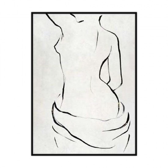 FIGURA ΠΙΝΑΚΑΣ ΔΙΑΚΟΣΜΗΣΗΣ ΚΑΜΒΑΣ ΛΕΥΚΟ ΜΑΥΡΟ ΞΥΛΟ 60x90xH5cm