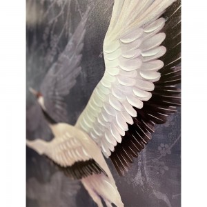 CRANE ΠΙΝΑΚΑΣ ΔΙΑΚΟΣΜΗΣΗΣ ΚΑΜΒΑΣ ΠΕΤΡΟΛ ΛΕΥΚΟ ΞΥΛΟ ΜΑΥΡΟ 82,5x82,5xH5cm