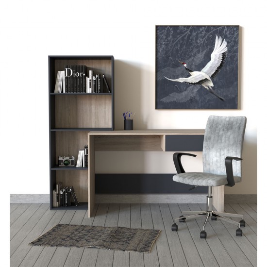 CRANE ΠΙΝΑΚΑΣ ΔΙΑΚΟΣΜΗΣΗΣ ΚΑΜΒΑΣ ΠΕΤΡΟΛ ΛΕΥΚΟ ΞΥΛΟ ΜΑΥΡΟ 82,5x82,5xH5cm