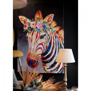ZEBRA ΠΙΝΑΚΑΣ ΔΙΑΚΟΣΜΗΣΗΣ ΚΑΜΒΑΣ ΠΟΛΥΧΡΩΜΟ 80x120xH4cm