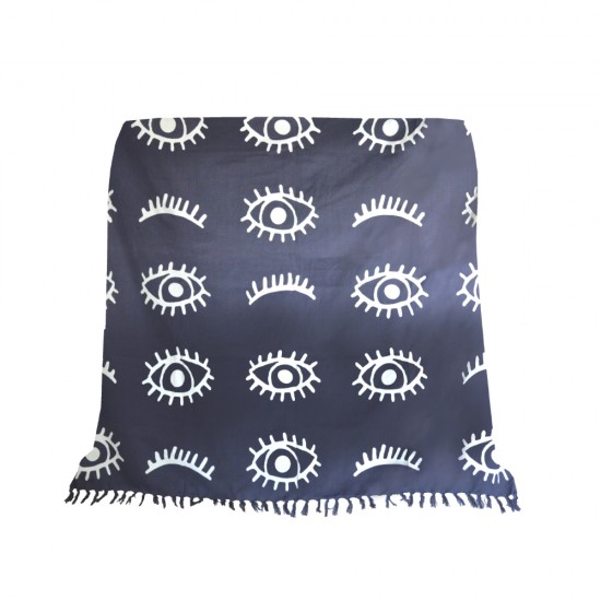 EYES GREY ΡΙΧΤΑΡΙ ΔΙΑΚΟΣΜΗΤΙΚΟ ΒΑΜΒΑΚΙ ΜΠΛΕ ΛΕΥΚΟ 130x170