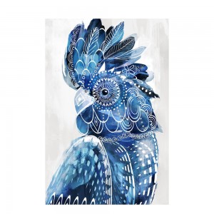 BLUE MAJOR ΠΙΝΑΚΑΣ ΔΙΑΚΟΣΜΗΣΗΣ ΚΑΜΒΑΣ ΛΕΥΚΟ ΜΠΛΕ ΞΥΛΟ 80x120xH4cm