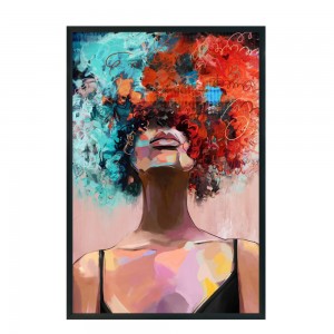 BENNADA ΠΙΝΑΚΑΣ ΔΙΑΚΟΣΜΗΣΗΣ ΚΑΜΒΑΣ ΠΟΛΥΧΡΩΜΟ ΞΥΛΟ ΚΟΡΝΙΖΑ ΜΑΥΡΟ 80x100xH5cm