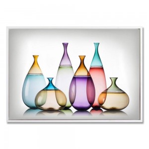 BOTLI ΠΙΝΑΚΑΣ ΔΙΑΚΟΣΜΗΣΗΣ ΚΑΜΒΑΣ ΠΟΛΥΧΡΩΜΟ ΞΥΛΟ ΚΟΡΝΙΖΑ ΛΕΥΚΟ 93x63xH4cm