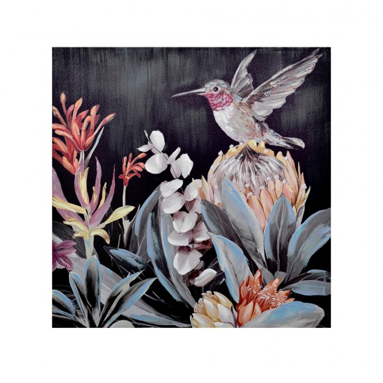 PAMAI ΠΙΝΑΚΑΣ ΔΙΑΚΟΣΜΗΣΗΣ ΚΑΜΒΑΣ ΠΟΛΥΧΡΩΜΟ ΞΥΛΟ 80x80xH3cm